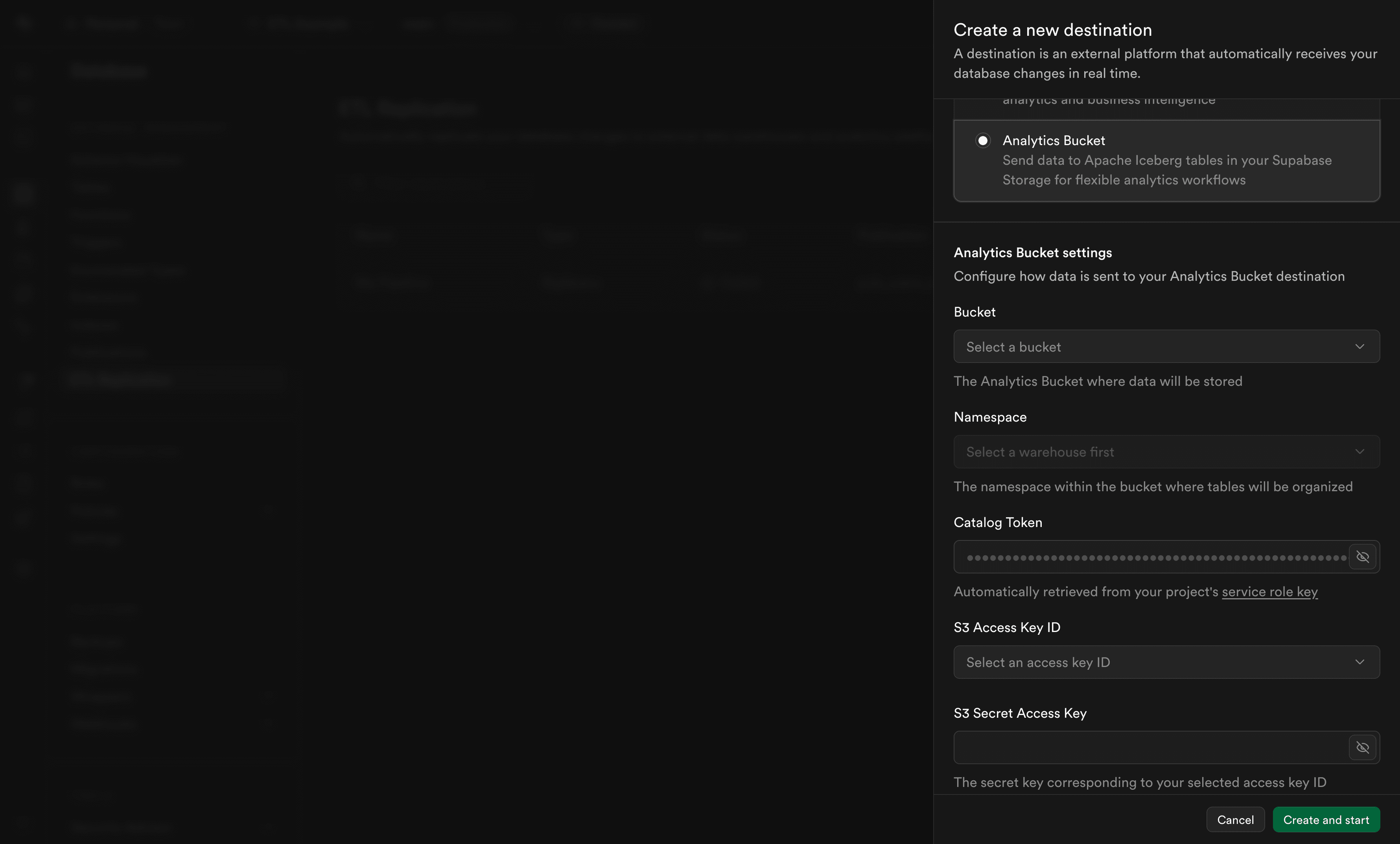 Replication pipeline configuration