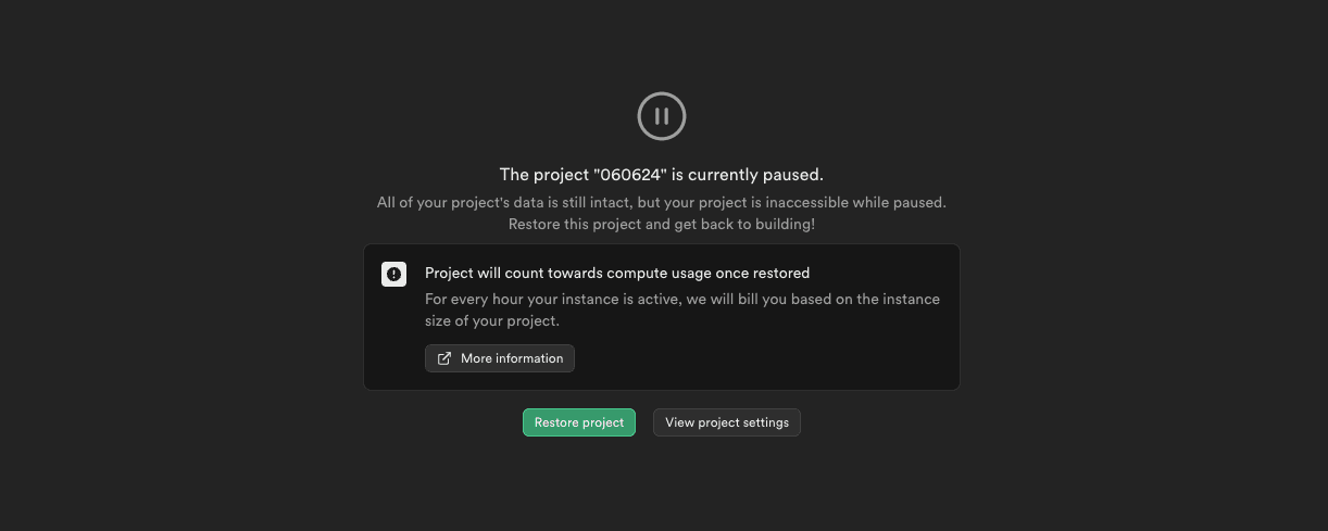 Project Paused: 90 Days Remaining